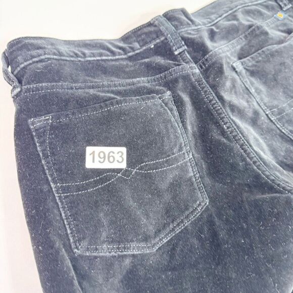 Lucky Brand Pants Womens 31 Velvet Velour Black Jeans Straight Retro - Picture 8 of 8